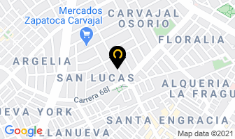 Mapa de Pulimentos Naranjo en Bogotá D.C