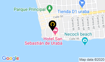 Mapa de Punta Caribana en Necoclí