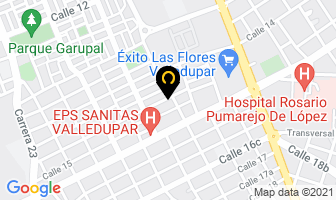 Mapa de Punto Frio Refresh Cava en Valledupar