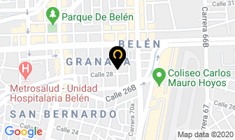 Mapa de Química Automotriz Ltda. en Medellín