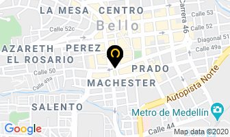 Mapa de Rapi Trámites Antioquia en Bello