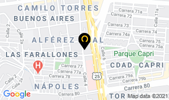 Mapa de Realstudios en Cali