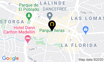 Mapa de Recepciones Roma en Medellín