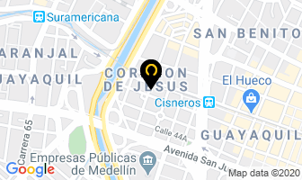 Mapa de Rectificadora Gustavo Muñoz E.u. en Medellín