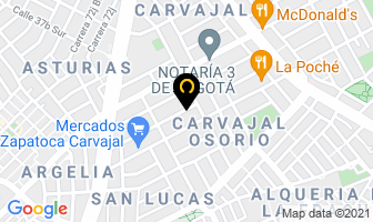 Mapa de Recubrimientos Electrostáticos Ltda. en Bogotá D.C