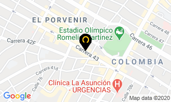 Mapa de Refrigeración Refricar en Barranquilla