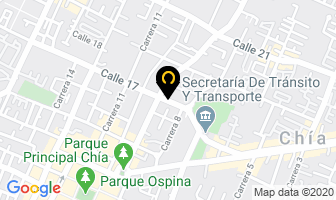 Mapa de Registraduría Nacional en Chía