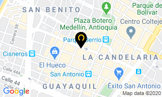 Mapa de Relojería Solar Time en Medellín
