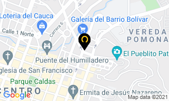 Mapa de Rent A Car en Popayán