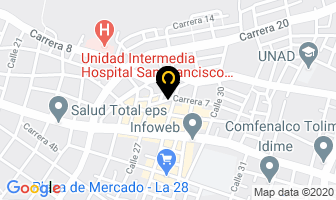 Mapa de Repallantas Vipal en Ibagué