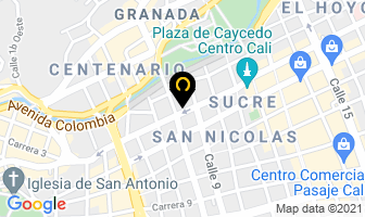 Mapa de Restaurante Americana en Cali