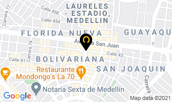 Mapa de Restaurante Bar en Medellín