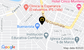 Mapa de Restaurante Dios Es Amor en Montería