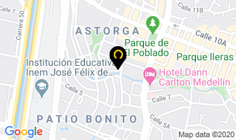 Mapa de Restaurante Hummus en Medellín