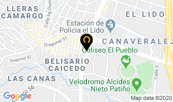 Mapa de Restaurante Y Cafetería Almuerzos Caseros en Cali