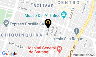Mapa de Restaurante Y Panaderia El Pollo Contento en Barranquilla