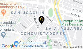 Mapa de Retrodiseño E.u. en Medellín
