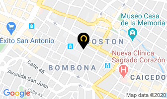 Mapa de Rikatas en Medellín