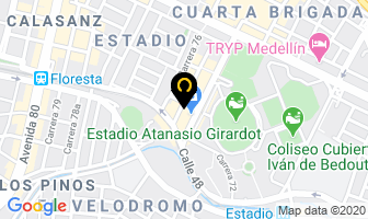 Mapa de Saint center en Medellín