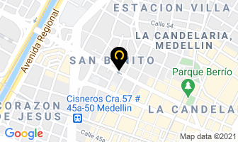 Mapa de San Herrajes en Medellín
