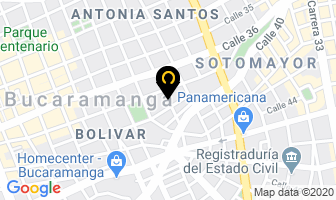 Mapa de San Valentín en Bucaramanga