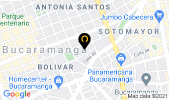 Mapa de San Valentin Spa en Bucaramanga