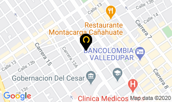 Mapa de Sandra Chinchilla Claro Abogada en Valledupar