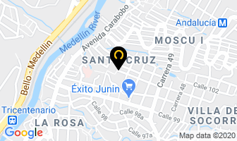 Mapa de Santa Cruz en Medellín