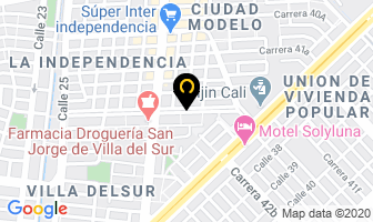 Mapa de Santos Casanova Carlos F. en Cali