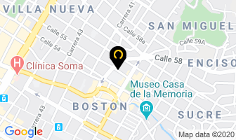 Mapa de Sastrería Boston en Medellín