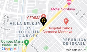 Mapa de Sede Comunal Villa Del Sur en Cali