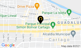 Mapa de Seguratec Colombia en Cartago
