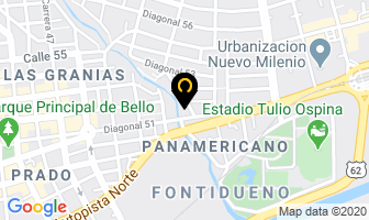 Mapa de Servibordados Yetex en Medellín