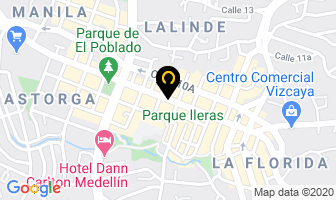 Mapa de Servicambio El Poblado en Medellín
