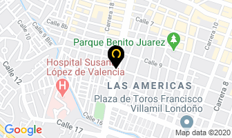 Mapa de Servicio Centrales en Popayán