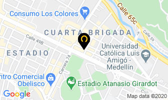 Mapa de Servicio Pionner César Alvarez en Medellín