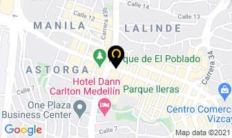 Mapa de Servicio Whirpool Poblado en Medellín