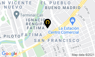 Mapa de Shoproom De Seguridad en Cali