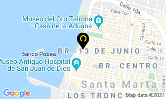 Mapa de Sierra Tours en Santa Marta
