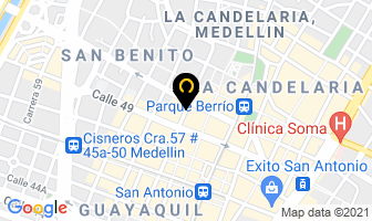 Mapa de Singer Y Repuestos en Medellín