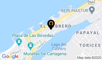 Mapa de Stamp Hostels en Cartagena
