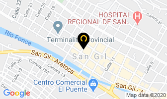 Mapa de Surtilaminas en San Gil