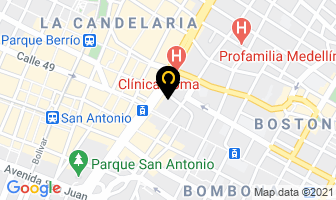 Mapa de Taberna Mecatos San José en Medellín