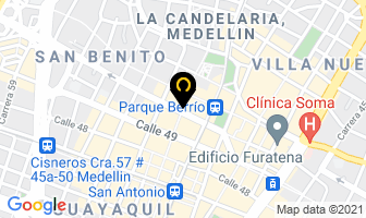 Mapa de Taller Cedro Azul en Medellín