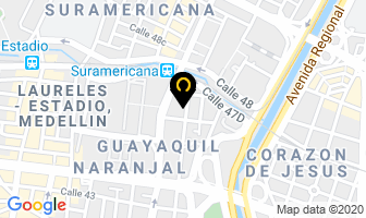 Mapa de Tapicercía Naranjal en Medellín