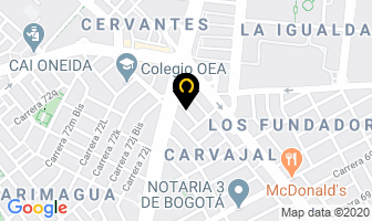 Mapa de Tecni-hornos en Bogotá D.C