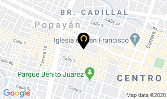 Mapa de Tecnigráficas Distribuciones en Popayán
