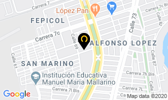 Mapa de Tecno Pak en Cali