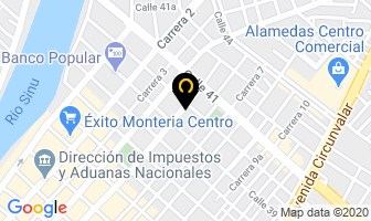 Mapa de Tempro Arquividrios en Montería