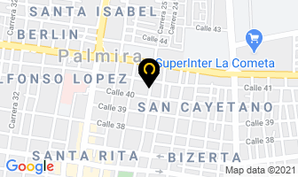 Mapa de Tipografía Gravisión en Palmira